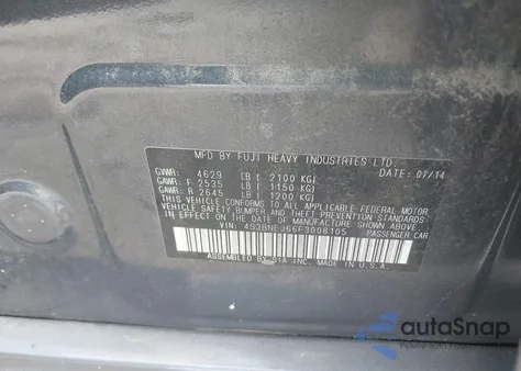 2015 Subaru Legacy 3.6R Limited z USA, uszkodzony, nr VIN 4S3BNEJ66F3008105